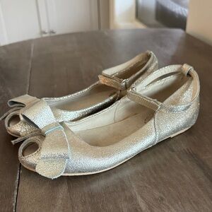 JOYFOLIE Gold Kids Ballet Flats youth 5